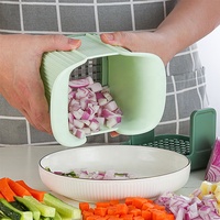 Multifunctionele Roestvrijstalen Handdruk Groentesnijder Voor Aardappelen Uien Andere Groenten Huishoudelijke Keuken Handleiding