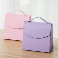Sac fait main en gros imprimé de logo personnalisé design de luxe boîte d'invitation de mariage en cuir PU velours