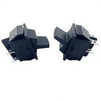 Interrupteur à bascule double action ZF RS44 KCD4-201N avec levier de réinitialisation pour bateau, tige de commande en PA66/PC, 250V 16A DPDT IP12/IP11, bornes à souder