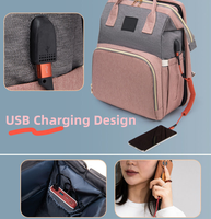Sac à dos de luxe Oxford imperméable et pliable pour l'été, station de change portable, lit de rangement, sac de voyage pour couches de bébé en polyester