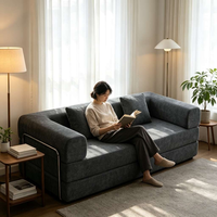 Sofá Plegable de Tela Envasado al Vacío, Sofá Combinado Minimalista de Diseño para Sala de Estar
