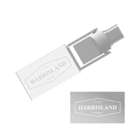 Tipo C Rose Gold Kristall Cristal Transparente USB 3,0 Flash Stick 32G 64GB 128GB Logotipo personalizado Crystal USB Flash Drives