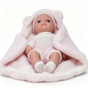 Poupée bébé personnalisée avec couverture, poupée réaliste pour fille, jouet pour nouveau-né - Product Image 1