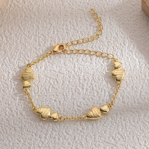 Heart-Shaped <b>Bracelet</b> 18K Gold Plated Fashion Charm Jewelry for Women - Product Image 4