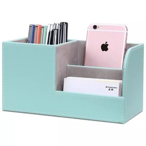 Organizador de escritorio personalizado para oficina, caja de almacenamiento de cuero, soporte para bolígrafos, regalo promocional - Product Image 6