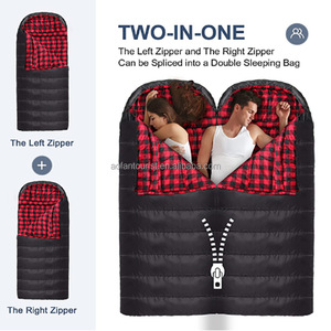 Sac de couchage d'hiver léger et portable pour adultes, confortable, à <span class=keywords><strong>0</strong></span> <span class=keywords><strong>degré</strong></span>, de type enveloppe, en nylon, avec capuche, pour le camping - Product Image 5