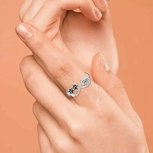 Anillo Personalizado al por Mayor, de Acero Inoxidable 316L, con Símbolo de Infinito y Diamantes, Anillo de Promesa Elegante para Mujer - Product Image 4