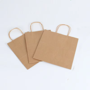 Sac en papier kraft brun personnalisé avec votre logo, recyclable, pour la livraison de café et de repas à emporter en restaurant – Prix de gros - Product Image 6