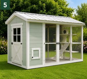 <span class=keywords><strong>Maison</strong></span> pour lapins et chats d'extérieur sur mesure, grande taille, écologique, imperméable, en WPC ASA, mobilier décoratif - Product Image 3