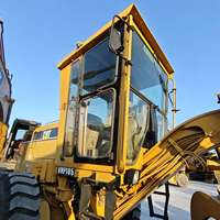 Niveleuse à moteur Caterpillar CAT 140 H d'occasion robuste avec lame de nivellement et moteur Bullgrader