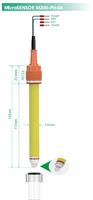 Sonde de pH en verre PTFE avec précision 0,05pH, écran OLED 165MM, électrode de sonde de pH, capteur de pH pour piscine, refroidissement, traitement de l'eau potable