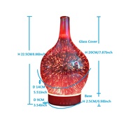 Diffuseur d'arôme en verre 3D Portable, humidificateur d'air d'aromathérapie de parfum