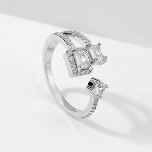 Anillo de Compromiso Femenino RAKOL RP5024, Joyería de Boda Chapada en Oro Clásica y Exquisita - Product Image 2