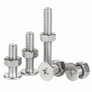 Vis à tête plate fine en acier inoxydable 304, ensemble d'écrous M2 M3 M4 M5 M6, vis et écrous M1-M8 - Product Image 3