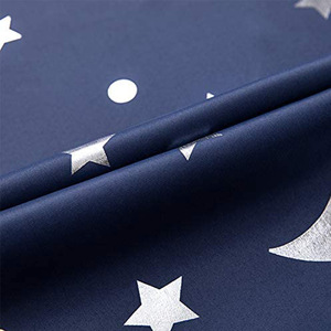 Tende Oscuranti con Stampa Stelle e Luna in Lamina Argento, Pannelli Termoisolanti con Occhielli per Camerette dei Bambini - Product Image 3