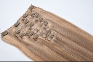 Extensions de cheveux naturels Remy vierges à clipser en dentelle, 7 pièces, 16 clips, 12-40 pouces, 100 grammes, mèches balayage pour femmes, usage quotidien. - Product Image 6