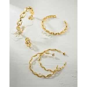 Brazalete Ajustable de Alta Calidad con Cadena de Eslabones Pequeños, Chapado en Oro de 18K, Accesorios de Latón, BF182032 - Product Image 4