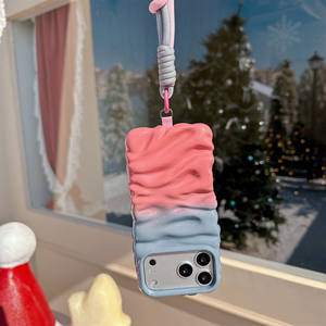 <span class=keywords><strong>Coque</strong></span> créative personnalisée Ins aux couleurs contrastées, compatible avec iPhone 16 Pro Max, <span class=keywords><strong>coque</strong></span> pour iPhone 17, <span class=keywords><strong>coque</strong></span> avec cordon pour iPhone 14/15 - Product Image 5