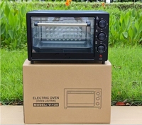 Four à pizza électrique triple en aluminium M 25L, cuisson par convection, contrôle indépendant de la température, 1200W, protection contre la surchauffe, facile à utiliser