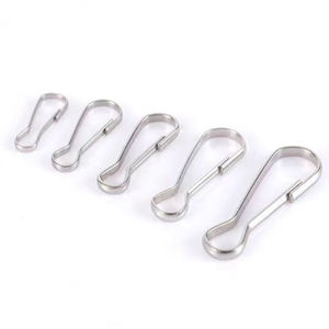 10 unids/bolsa 304 gancho de resorte de Metal de acero inoxidable 16mm 20mm 30mm 45mm-60mm cordón cremallera tirar conexión broches productos - Product Image 6