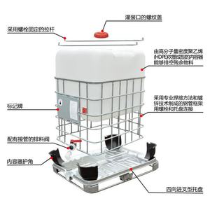 En stock : Réservoirs IBC de 1000 L |   Prix de gros sur les nouveaux IBCs en PP blanc pour le stockage et le transport sécurisés des liquides, CH - Product Image 4