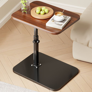 Modern <strong>Adjustable</strong> <strong>Height</strong> Swivel <strong>Table</strong> Top Coffee <strong>Table</strong> Movable Wood Sofa Side <strong>Table</strong> - Product Image 3