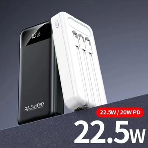 Chargeur portable de haute qualité avec logo personnalisé, 10000 mAh, charge rapide, USB C, powerbank d'extérieur avec câble intégré - Product Image 6