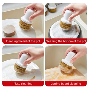 Household Kitchen Appliance with Handle Cleaning Ball Cleaning <b>Brush</b> Kitchen Stain Free Pan Dish Washing <b>Brush</b> - Product Image 6