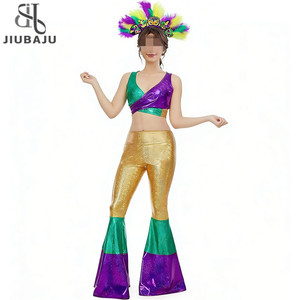 Disfraz <span class=keywords><strong>de</strong></span> Bailarina <span class=keywords><strong>de</strong></span> <span class=keywords><strong>Carnaval</strong></span> Brasileño, Conjunto Sexy <span class=keywords><strong>de</strong></span> Dos Piezas para Mujer, Disfraz <span class=keywords><strong>de</strong></span> Cosplay <span class=keywords><strong>de</strong></span> Bailarina <span class=keywords><strong>de</strong></span> Discoteca, Traje para Desfile y Actuación - Product Image 1