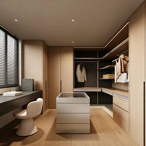 Ensemble de placard gain de place en bois à prix d'usine avec bureau intégré, mobilier moderne pour chambre à coucher et appartement pour un rangement efficace - Product Image 1