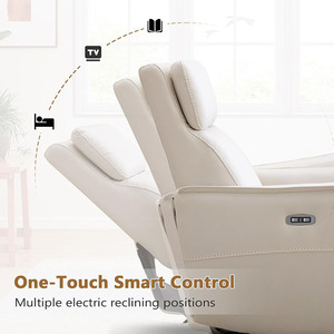 <span class=keywords><strong>Fauteuil</strong></span> inclinable électrique intelligent à double moteur en cuir véritable pour bureau et domicile, avec revêtement en cuir véritable - Product Image 5