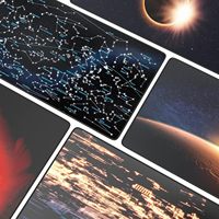 Tapis de souris de jeu XXL en caoutchouc avec sublimation sur tissu lisse, design ciel personnalisé, pour bureau