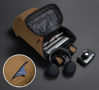 Mochila Escolar Coreana con Diseño Geométrico, con Cierre, Resistente a Impactos y al Agua, para Portátil, Gran Capacidad, Ligera