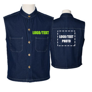 Chaleco de mezclilla luminoso para motocicleta de bicicleta para chaleco de noche para hombres con logotipo personalizado/foto - Product Image 6