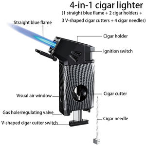 DEBANG yeni sigara rüzgar geçirmez <span class=keywords><strong>Torch</strong></span> puro çakmağı V kesici JET Feuerzeug sigara Isqueiro gaz çakmak accessogift hediye - Product Image 3