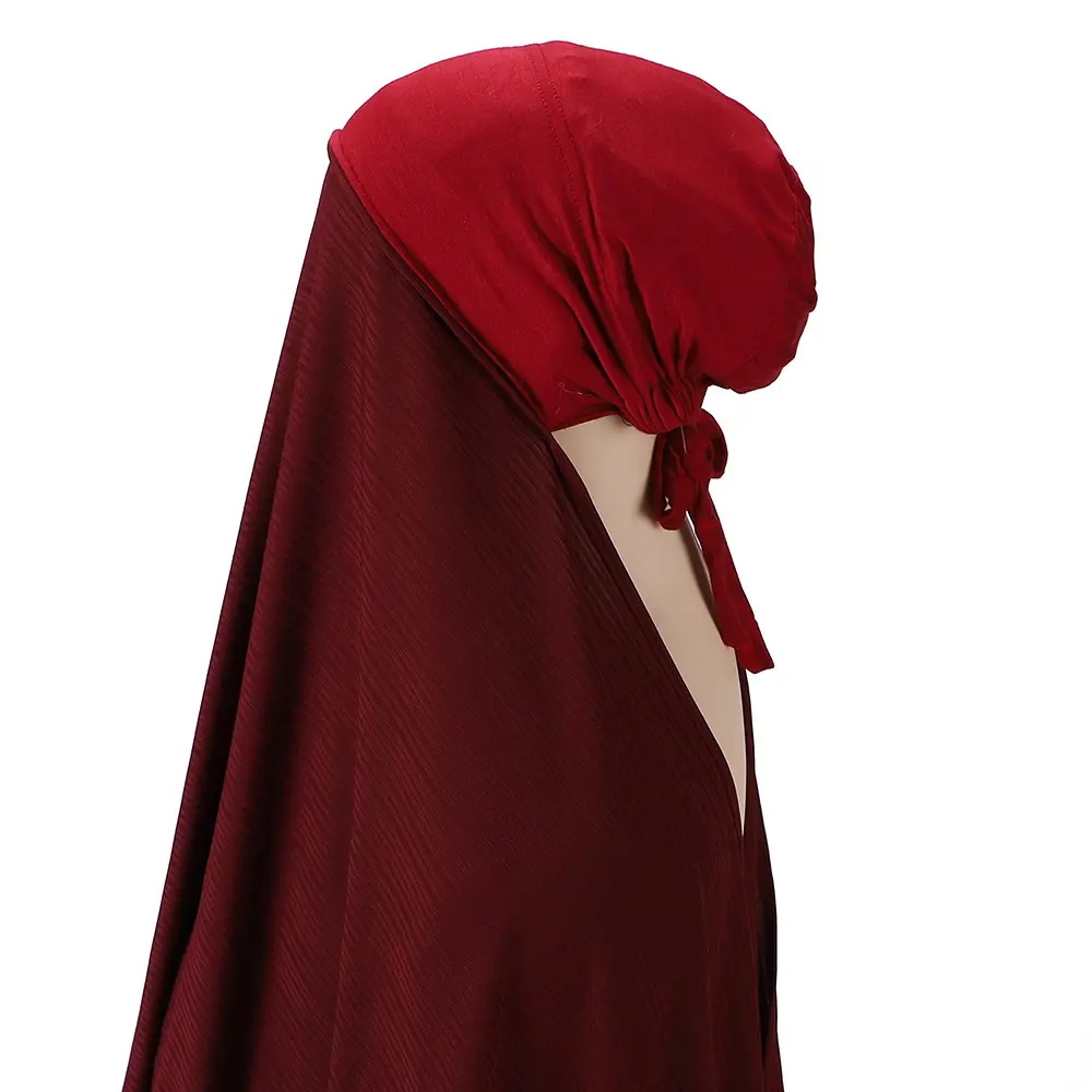 Fashion Instant Plain Jersey Schal Hijab Schals Muslim Women Hijab Schal Mit Satin Gefütterte Innen kappen Kopftücher Unter schal