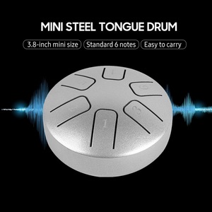 6 notes 3.8 pouces Mini tambour à langue en acier tambour à main tambour <span class=keywords><strong>Zen</strong></span> tambour <span class=keywords><strong>Instrument</strong></span> <span class=keywords><strong>de</strong></span> percussion pour l'éducation musicale des débutants - Product Image 4