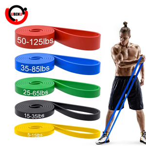Benutzerdefiniertes Logo Workout Widerstandsband Schleife Trainings-Gummiband für Fitnessstudio Yoga Übung Latex Fitness Widerstandsband Set - Product Image 1