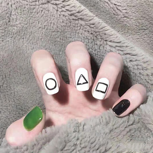 Giá thấp tái sử dụng cuộc sống lâu dài không độc hại dài quan tài Nail Mẹo Gel Polish Acrylic Báo Chí trên móng tay 24 cái/đơn vị móng tay giả - Product Image 2