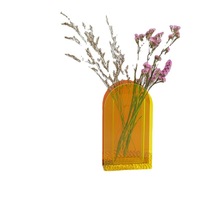 Nordique moderne Ins-artistique acrylique Vase carré hydroponique fleur Arrangement créatif Table à manger décoration pour salon