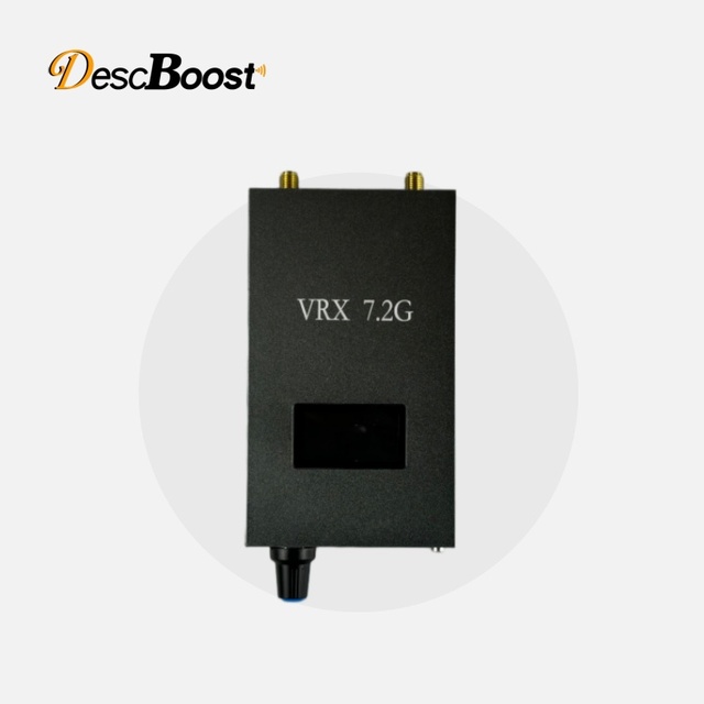DESCBOOST Metal 6.1-7.2GHz 64CH VRX DC 7-32V Wireless Video Reception Module Long Range FPV Image Receiving Unit