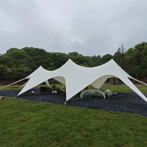 Toldo para Exteriores, Protección Solar, para Fiestas y Eventos, Lona Impermeable para Camping, Resistente, Portátil, con Postes de Acero, Carpa de Tres Picos - Product Image 1