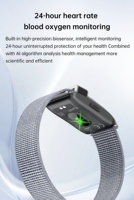 Gelang Kebugaran Kesehatan Pintar Tahan Air IP68 Layar OLED Kompatibel Android Gelang Olahraga Unisex