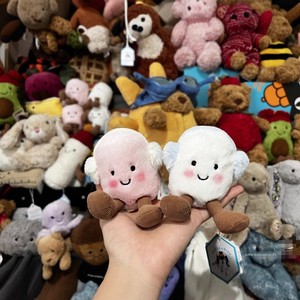 Divertidos y Cálidos Orejeras de Peluche Rosa y Blanco con Relleno de Algodón PP, Novedad de Navidad 2025, Muñeco de Peluche - Product Image 2