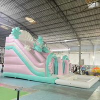 Toboggan aquatique gonflable pour enfants, toboggan gonflable commercial pour piscine, toboggan gonflable sec