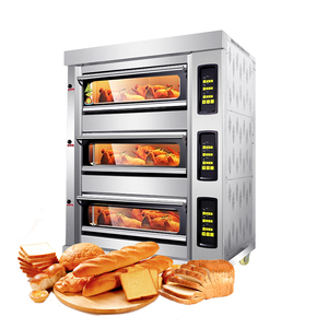 Commercial <span class=keywords><strong>Professionnel</strong></span> Petit Gaz Gaz et Électrique Cuisson Du Pain 3 Pont 6 Plateaux Baker <span class=keywords><strong>Pâtisserie</strong></span> Four Équipement De Boulangerie avec Vapeur - Product Image 1