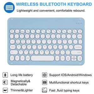 Clavier Bluetooth rond pour tablette avec housse en cuir pour iPad 10.9 Samsung iPad Huawei Lenovo Tablette Huawei 2021 Matepad - Product Image 4