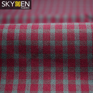 Guangzhou skygen usine en gros instock à carreaux teints 100% coton hommes chemise tissu - Product Image 4
