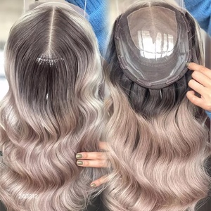 วิกผมคน2025ขี้อายวิกผม100% แบบสั้นสีออมเบร5x5ลูกไม้ด้านหน้า8x8สำหรับผมมนุษย์ผู้หญิง - Product Image 1