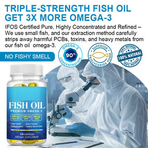 Omega 3 Visolie <span class=keywords><strong>Capsules</strong></span> 60 Stuks Dha Epa Softgel Capsule Hersenen En Hart Gezondheid Supplement - Product Image 3